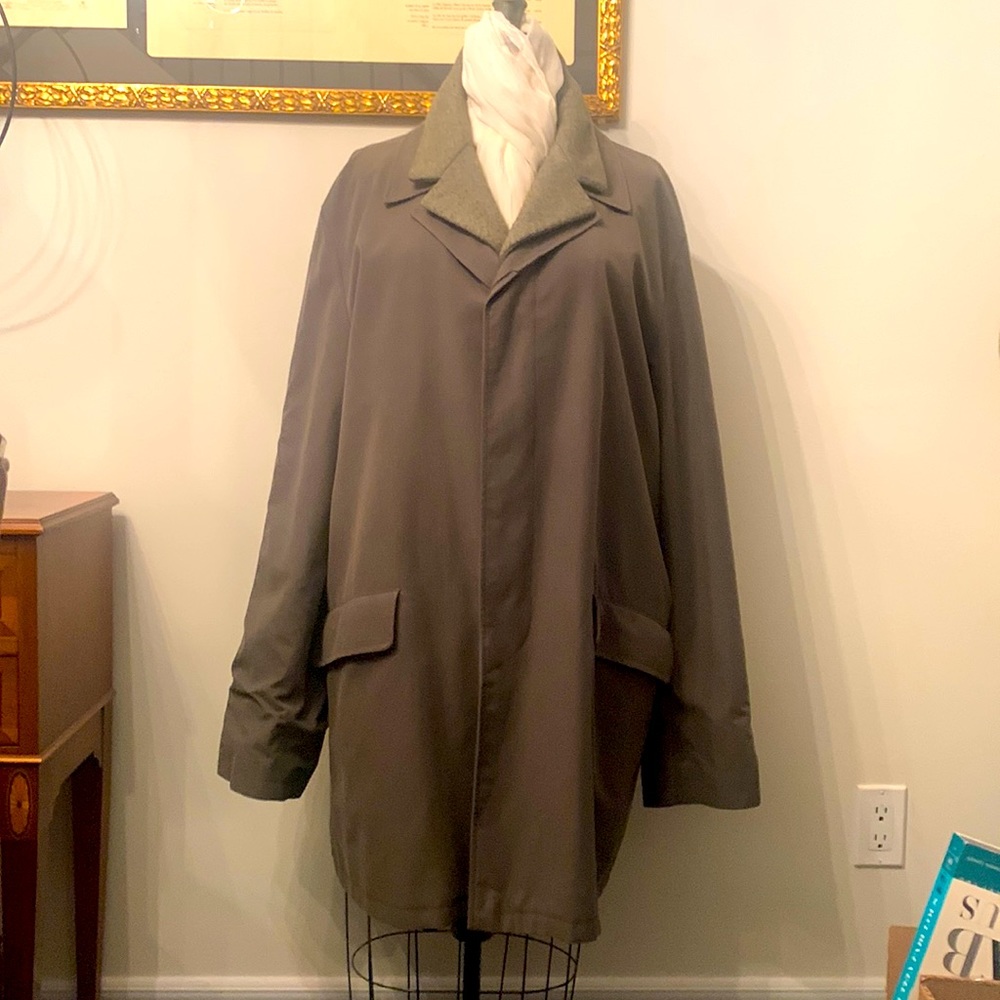 Loro Piano olive car coat
